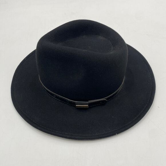 Pendleton black wool wide brim hat